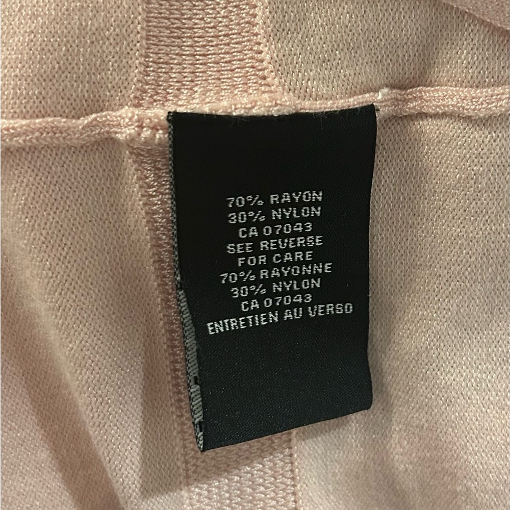PREMISE STUDIO Women Light Pink Knitwear Cardigan, Waist Tie, Size Medium - Picture 6 of 6